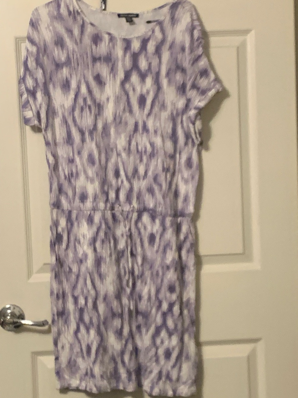 Hilary Radley lavender and White casual dress